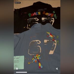 Colorful men’s Shirt with Peace and Love Design